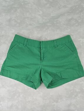 Calvin Klein Emerald Green High-Waist Cotton Shorts